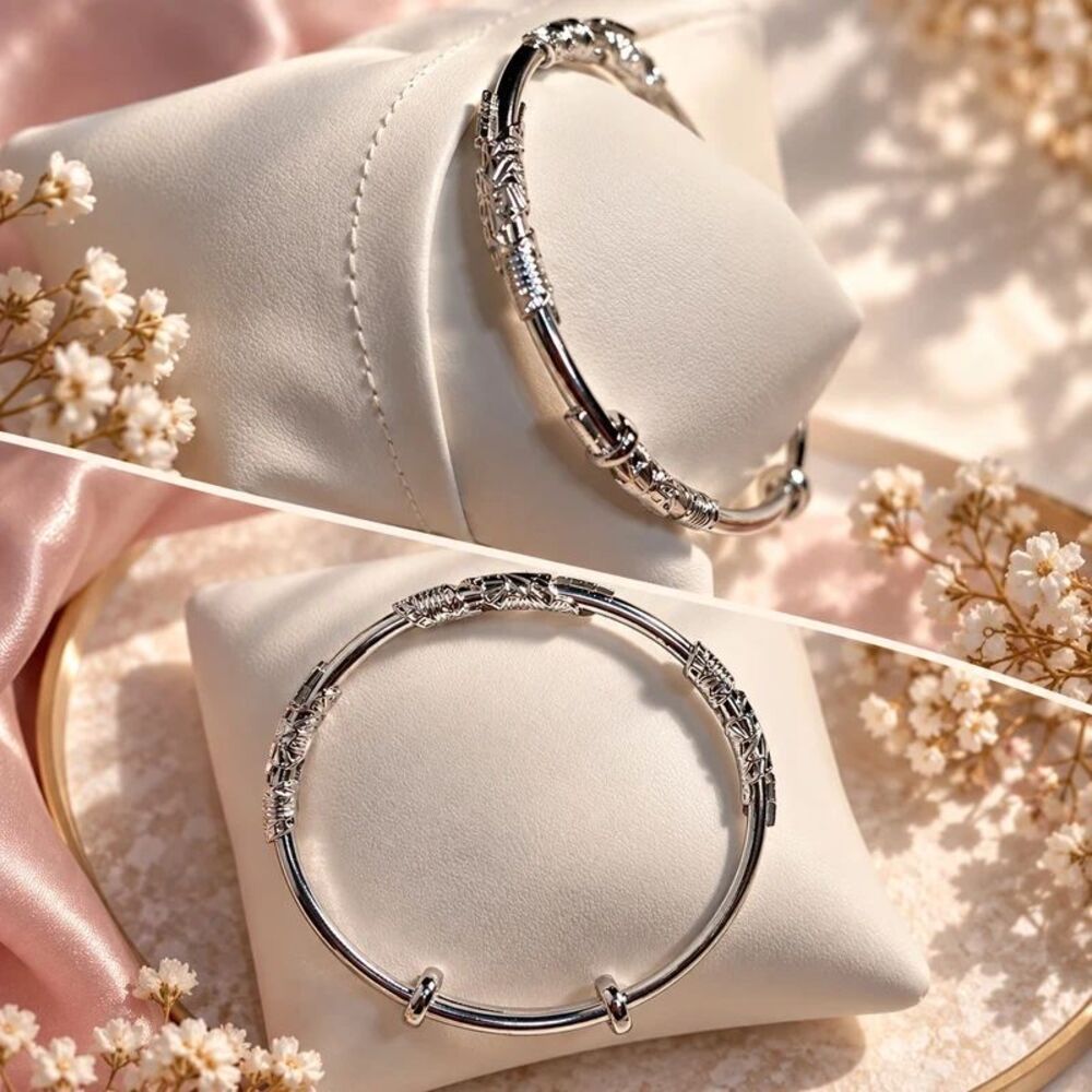 Adjustable Silver Bracelet – Fashion Jewelry – New